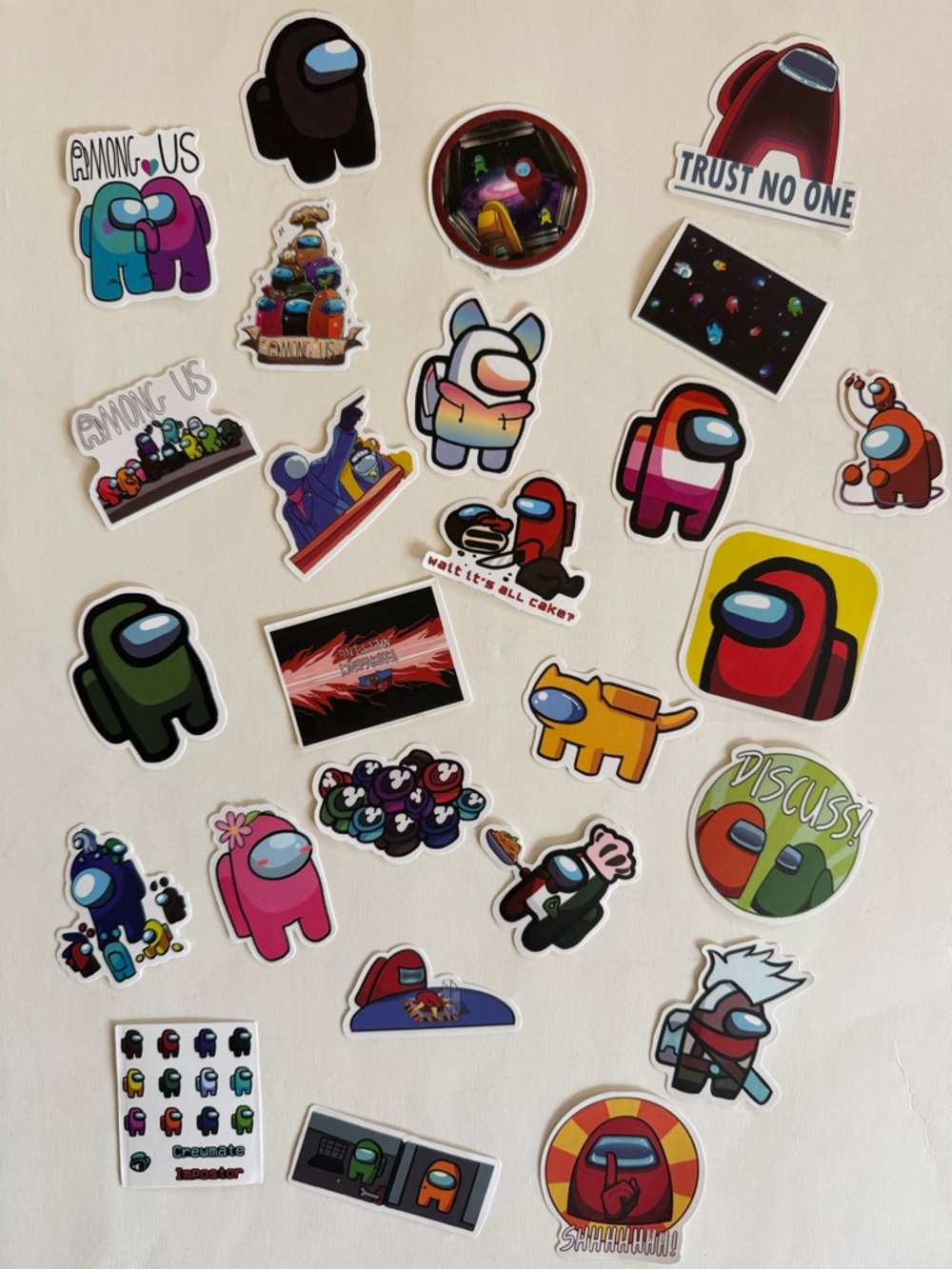 Among Us Water Bottle Stickers - Assorted Crewmates & Characters